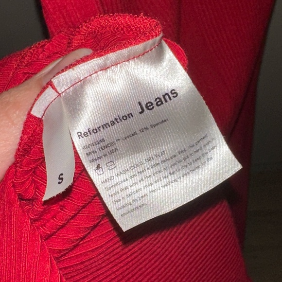 Reformation Ribbed Red Women's Mini Dress - Picture 6 of 6